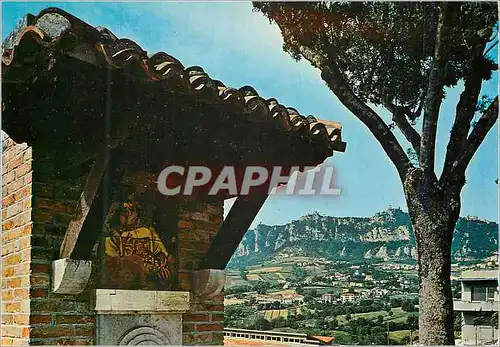 Cartes postales moderne Repubblica di San Marino Mont Titano et Fountaine avec l'Effigie du Saint
