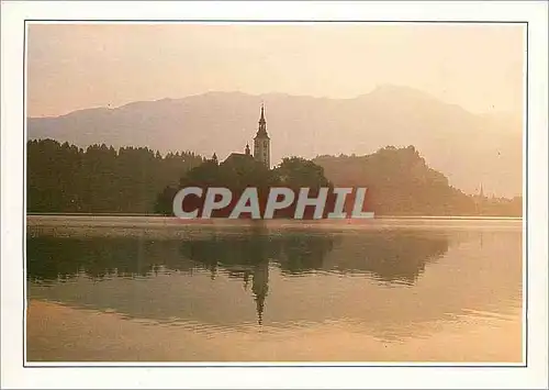 Cartes postales moderne Yugoslavia Bled L'Eglise Sainte Marie du Lac