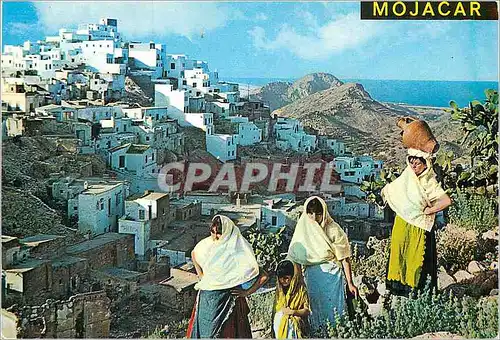 Moderne Karte Mojacar (Almeria) Espana Belvedere de la Mediterranee Folklore