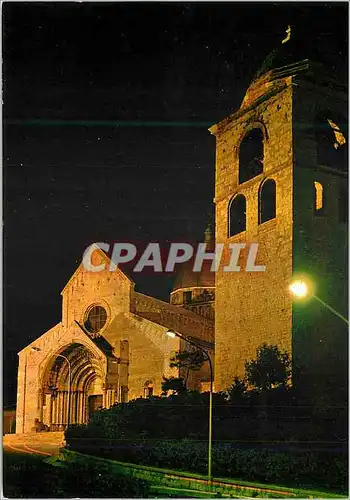 Moderne Karte Ancona La Cathedrale la Nuit