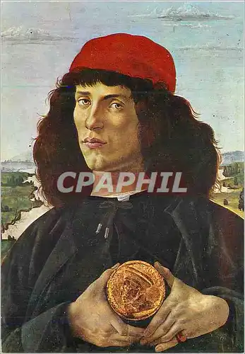 Cartes postales moderne Firenze Galleria Uffizi L'Homme a la Medaille Portrait d'Homme