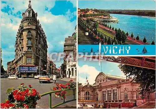 Cartes postales moderne Vichy Une vue du Centre Plan d'eau et la Rotonde Le Grand Casino