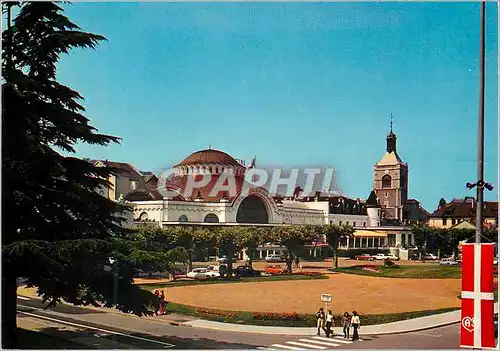 Moderne Karte Evian les Bains Sur la Rive Francaise du Leman Le Casino et l'Eglise