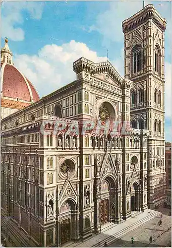 Moderne Karte Firenze Cathedrale Facade et Campanile