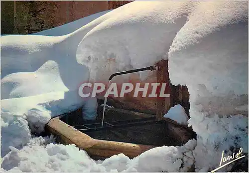 Moderne Karte Hiver dans nos Montagnes Vieille Fontaine sous la Neige