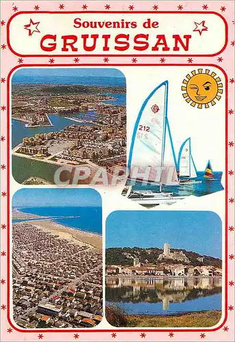 Cartes postales moderne Souvenirs de Gruissan (Aude) En Parcourant la Cote Mediterraneenne Bateau