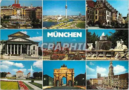 Cartes postales moderne Munchen Munich Welstadt mit Herz Stachus mit Karistor