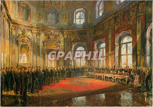 Cartes postales moderne Schloss Belvedere Wien Unterzeichnung des Osterreichischen Staatsvertrages am Mai 1955 Militaria