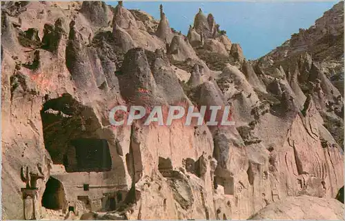 Moderne Karte Kapadokya Les Habitations Troglodytiques a Zelve