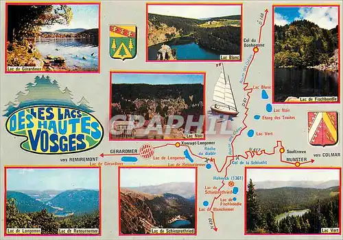 Cartes postales moderne Les Lacs de Hautes Vosges Gerardmer Lac blanc Lac vert Retournemer