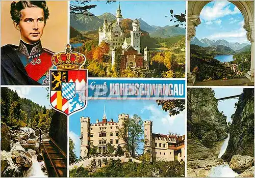 Cartes postales moderne Allgauer und Tiroler Blick von Neuschwanstein Gruss aus Hohenschwangau