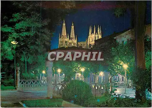 Cartes postales moderne Burgos la Cathedrale depuis l'Allee du Espolon