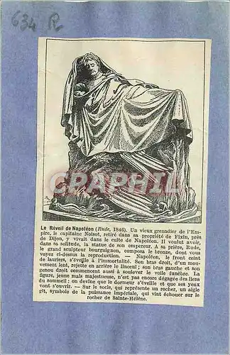Cartes postales moderne Le Reveil de Napoleon (Rude 1846) un Vieux Grenadier de l'Empire le Capitaine Noiset