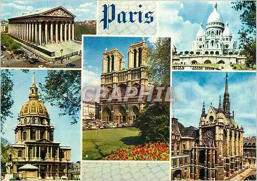 Cartes postales moderne Paris Couleurs et Lumiere de France la Madeleine le Sacre Coeur