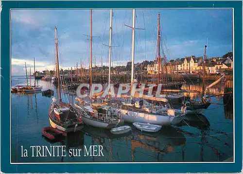 Moderne Karte La Trinite sur Mer la Bretagne en Couleur En Drinded le Port de Plaisance et les Quais Bateaux