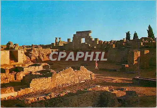 Moderne Karte Coucher de Soleil sur les Ruines de Carthage