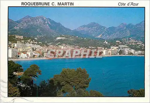 Moderne Karte Roquebrune Cap Martin Vue Generale