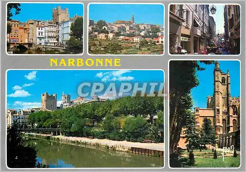 Cartes postales moderne Narbonne (Aude) Couleurs et Lumiere de France Canal de la Robine