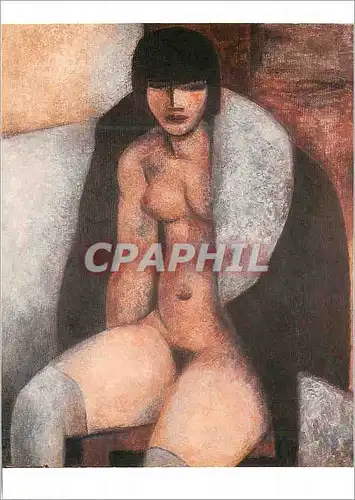 Cartes postales moderne Musee d'Art Moderne de la Ville de Paris Marcel Gromaire (1892 1971) Etude de Nu au Manteau 1929