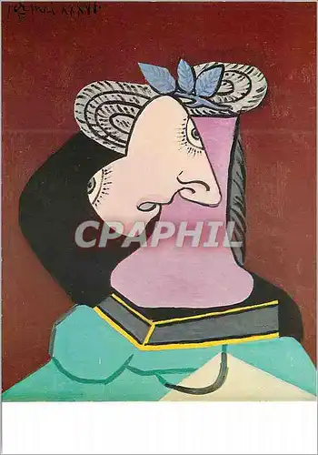 Moderne Karte Paris Grand Palais Exposition Pablo Picasso (1881 1973) le Chapeau de Paille au Feuillage Bleu