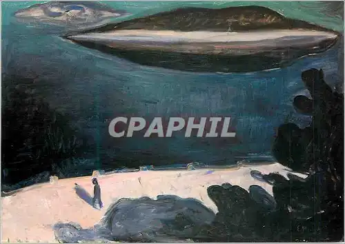 Cartes postales moderne Stadtische Kunsthalle Mannheim Edvard Munch (1863 1944) Nuit d'Ete au Fiord d'Oslo