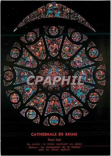 Cartes postales moderne Reims Interieur de la Cathedrale Rose Sud (Oeuvre de Jacques Simon)