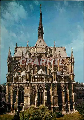 Cartes postales moderne Cathedrale de Reims XIIIe s l'Abside et le Clocher a l'Ange