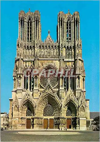 Moderne Karte Reims Cathedrale du XIIIe s la Facade