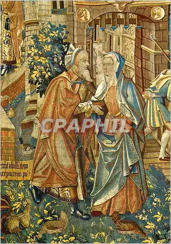 Cartes postales moderne Cathedrale de Reims Tapisseries de la Vie de la Vierge Mariage d'Anne et de Joachim Parents de l