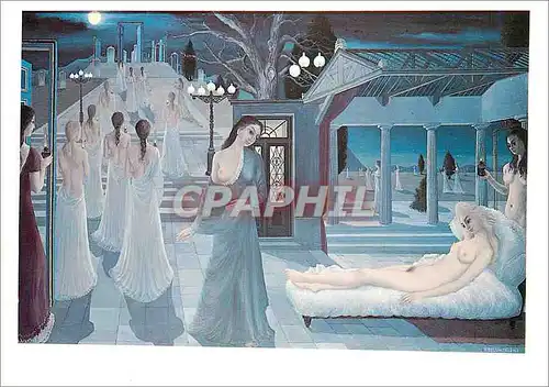 Cartes postales moderne Paris Musee National d'Art Moderne Paul Delvaux (Ne en 1897) l'Acropole 1966