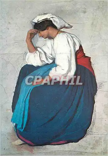 Cartes postales moderne Paris Musee Hebert E Hebert (1817 1908) Femme de la Campagne Romaine Pensive 1855