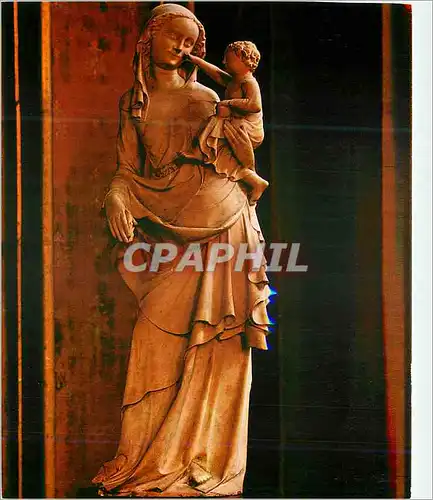Cartes postales moderne Antwerpen Statue en Marbre de Notre Dame avec l'Enfant (14e s)