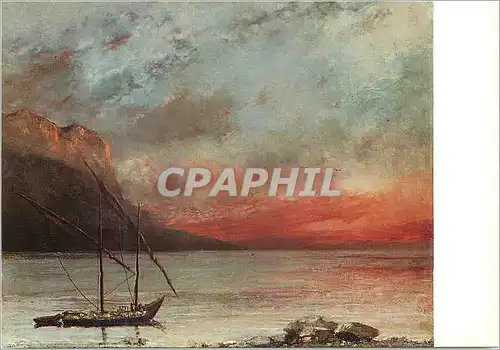 Cartes postales moderne Vevey Musee Jenisch Courbet Gustave Coucher de Soleil sur le Leman (Don de Mlle Juliette Courbet