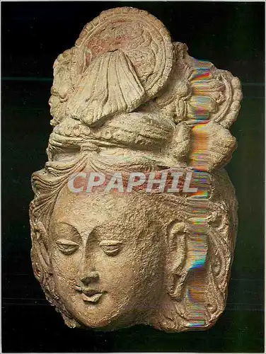 Cartes postales moderne Paris Musee Guimet Tete de Bodhisattva Toumchouq (Sin Kiang Chine) VIe VIIe siecles Terre Sechee