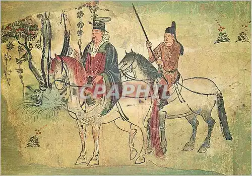 Cartes postales moderne Paris Musee Guimet Deux Cavaliers dans un Paysage (Provenant de Touen Houang) Chine (Kan Sou) VI