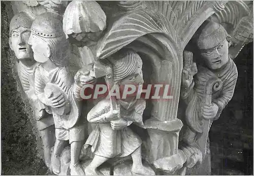 Cartes postales moderne Vezelay (Yonne) Basilique Sainte Madeleine (XIIe siecle) Chapiteau de la Nef Legende de Saint Ma