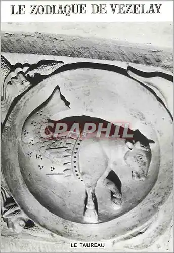 Cartes postales moderne Vezelay (Yonne) Basilique Sainte Madeleine (XIIe siecle) Tympan Central le Taureau (20 Avril 20