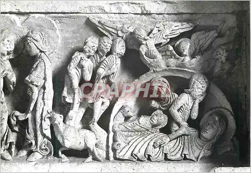 Cartes postales moderne Vezelay (Yonne) Basilique Sainte Madeleine (XIIe siecle) le Narthex Porte Sud Tympan Nativite An