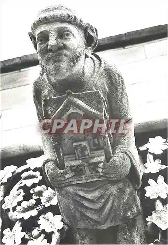 Cartes postales moderne Eglise Notre Dame de Dijon Facade Gargouilles Realisees de 1866 a 1881 par le Sculpteur Lagoule