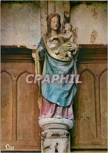 Moderne Karte Semur en Auxois (Cote d'Or) Collegiale Notre Dame (XIIIe S) La Vierge au Raisin