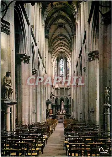 Moderne Karte Semur en Auxois (Cote d'Or) La Nef de l'Eglise Notre Dame