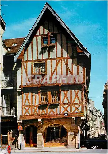 Moderne Karte Dijon (Cote d'Or) Ancienne Hotellerie de la Croix de Fer Maison du XVe Siecle