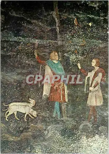 Cartes postales moderne Avignon Palais des Papes Chambre de Cerf La Chasse au Faucon Fresque de Matteo Giovanetti (1343)