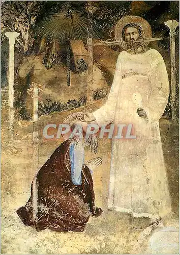 Cartes postales moderne Avignon Palais des Papes Chapelle Saint Jean Saint vision de St Jean a Patmos Fresque de Matteo