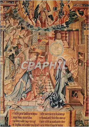 Cartes postales moderne Cathedrale de Reims Tapisseries de la Vie de la Vierge L'Annonciation