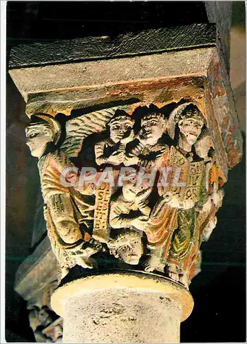 Cartes postales moderne Saint Nectaire L'Eglise (Monument Historique du XIie Siecle) Chapiteaux du Choeur Le Jugement de