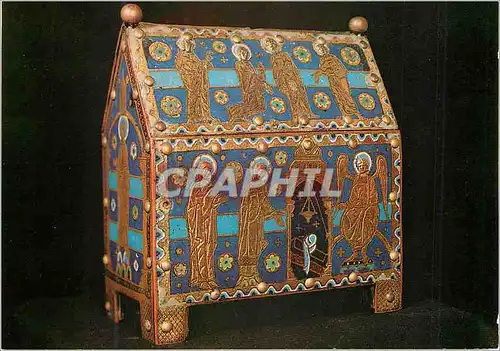 Cartes postales moderne Issoire (Puy de Dome) Eglise St Austremoine Chasse (XIIIe S) Emaux Champleves Panneau Lateral