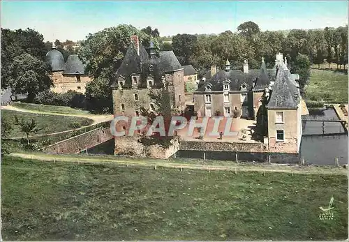 Moderne Karte En Avion Au dessus de Meslay sur Maine (Mayenne) Le Chateau des Arcis