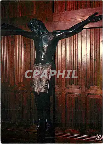 Cartes postales moderne Saint Flour (Cantal) Christ en bois du XVe S a la Cathedrale appele le Beau Dieu Noir