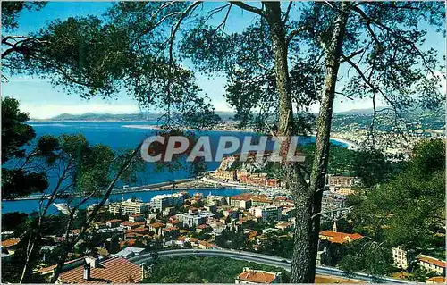 Moderne Karte Nice La Cote d'Azur Vue Generale